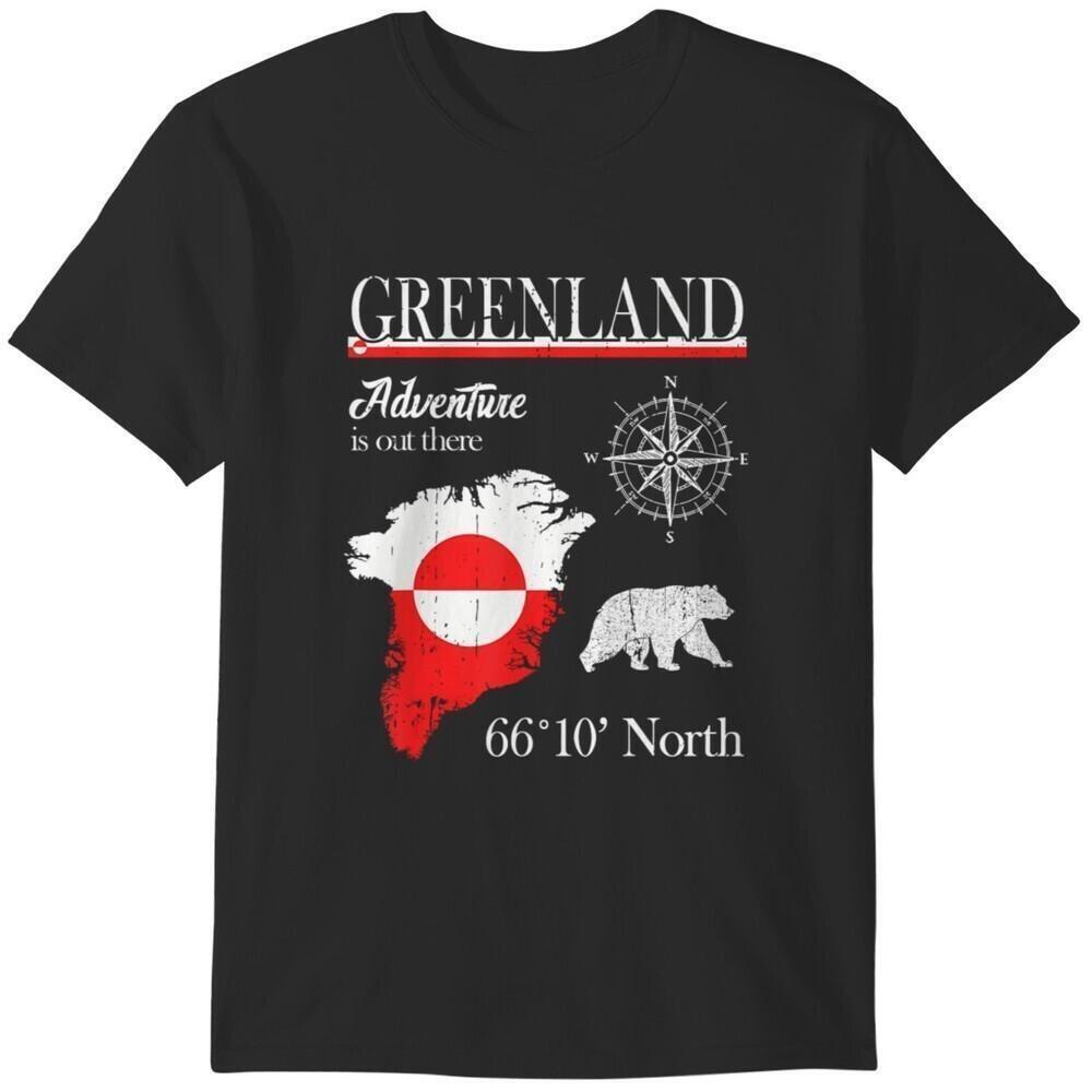 Greenland Adventure Is Out There Travel Flag Graphic Unisex T-Shirt